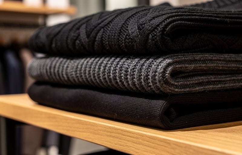 Pull homme noir milieu de gamme (40 à 120 €)